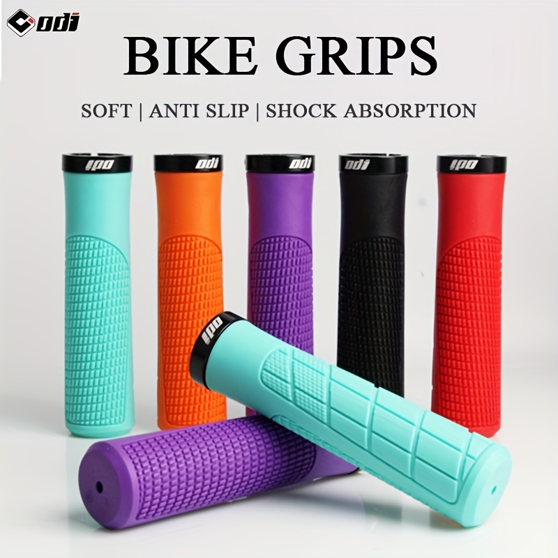 

Odi Anti-slip Mountain Bike Grip, Lockable Aluminum Clamp Grips Rubber Bicycle Shock-proof Handle Bar Grip