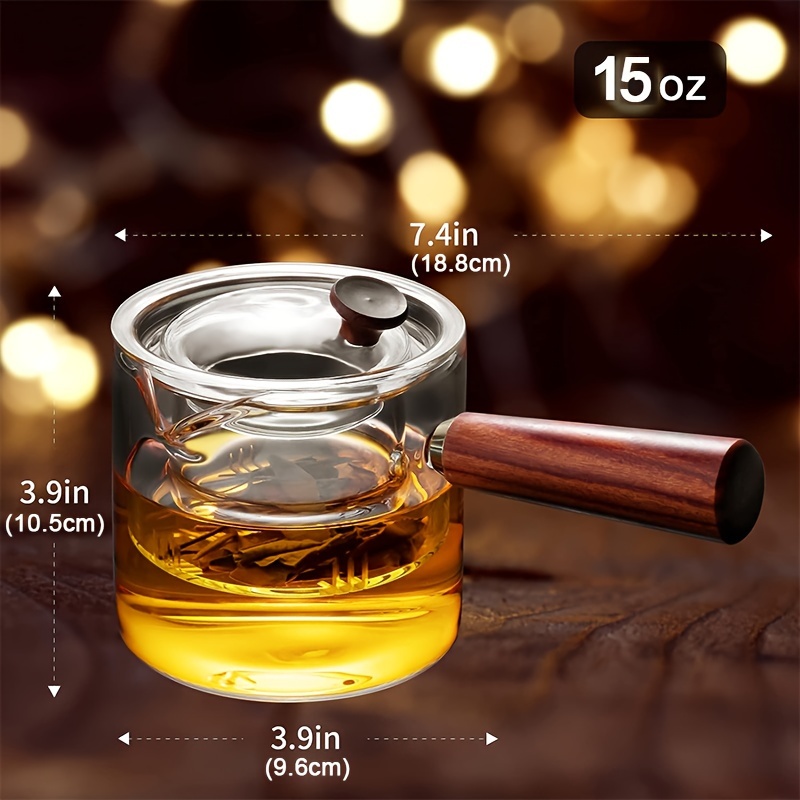 Glass Teapot With Infuser, Teapot Stovetop Safe, Clear Teapot With Wooden  Handle, Blooming And Loose Leaf Tea Maker For Camping, Traveling, Perfect  For Christmas, Family Dinner,, Teacups Available - Temu