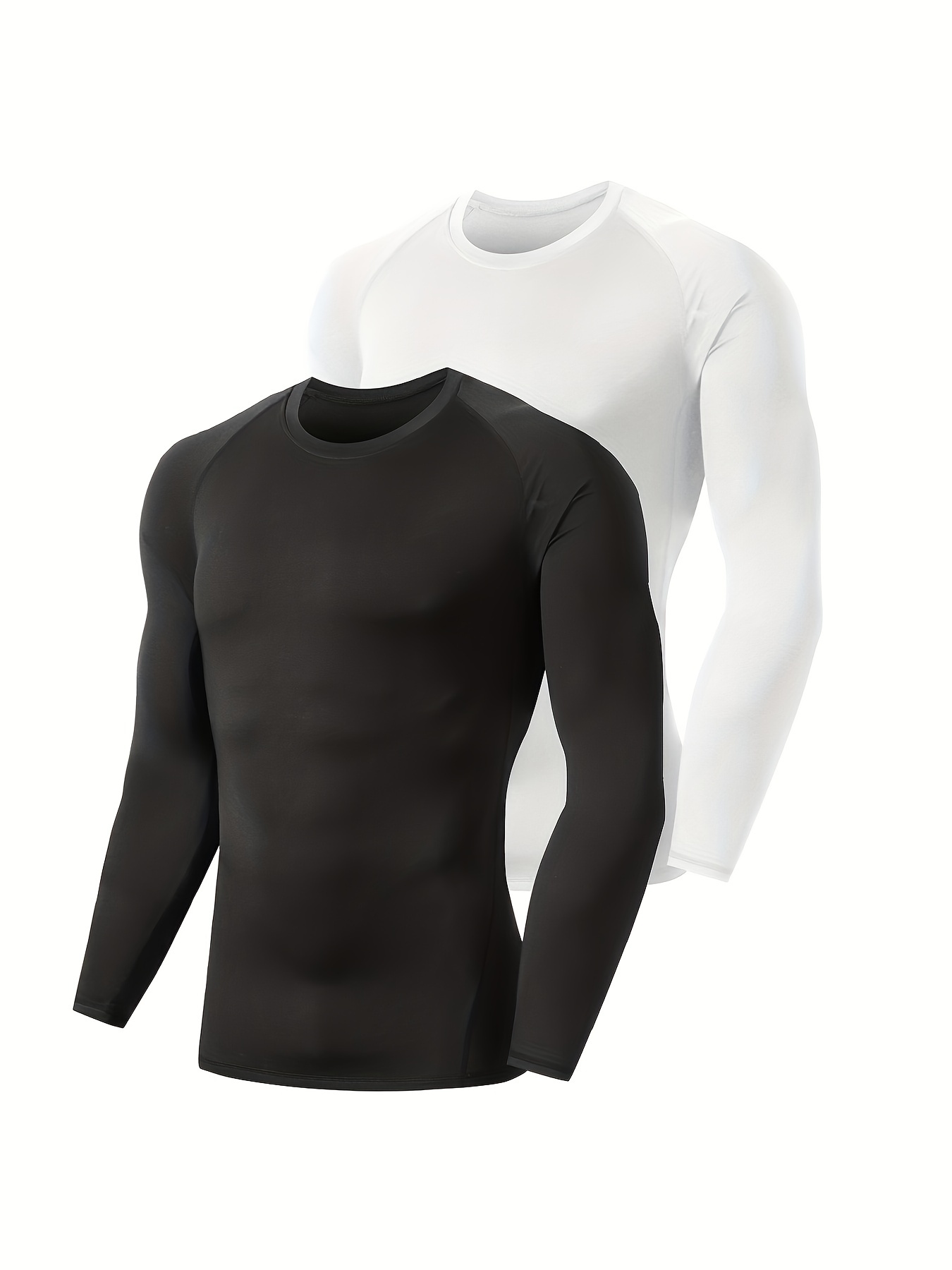  HOPLYNN 5 Pack Compression Shirts Men Long Sleeve Rash