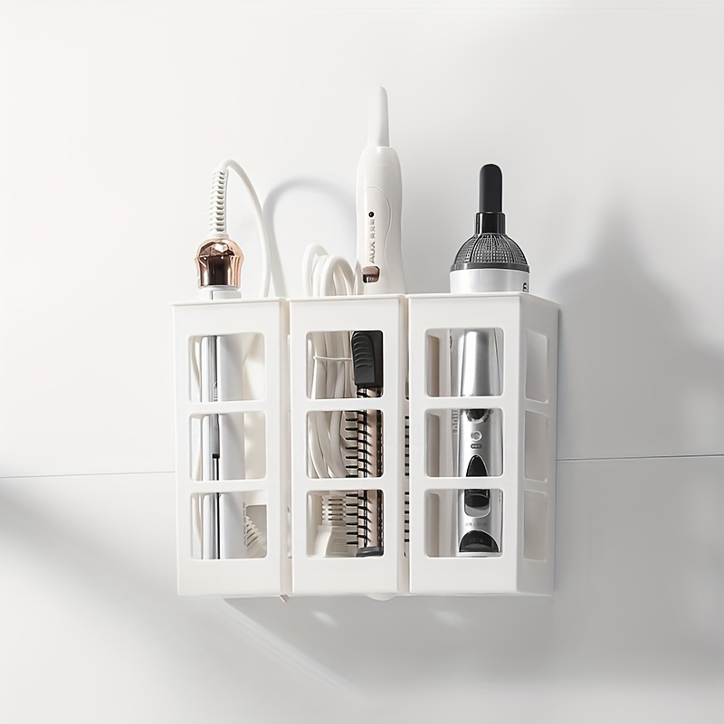 Hair Straightener Storage Rack Wall Mounted Holder