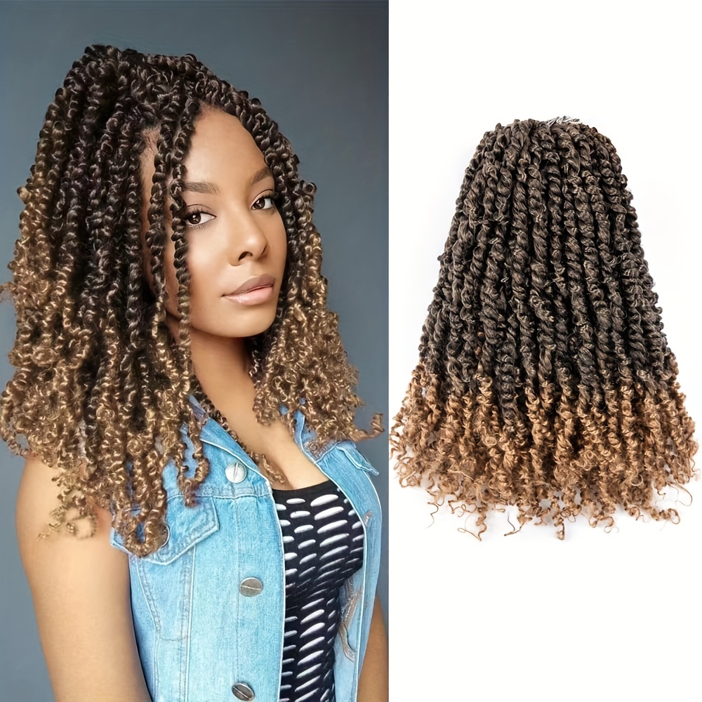 Passion Twist Hair - 8 Packs 12 Inch Passion Twist Crochet Hair For Women,  Crochet Pretwisted Curly Hair Passion Twists Synthetic Braiding Hair  Extensions (12 I…