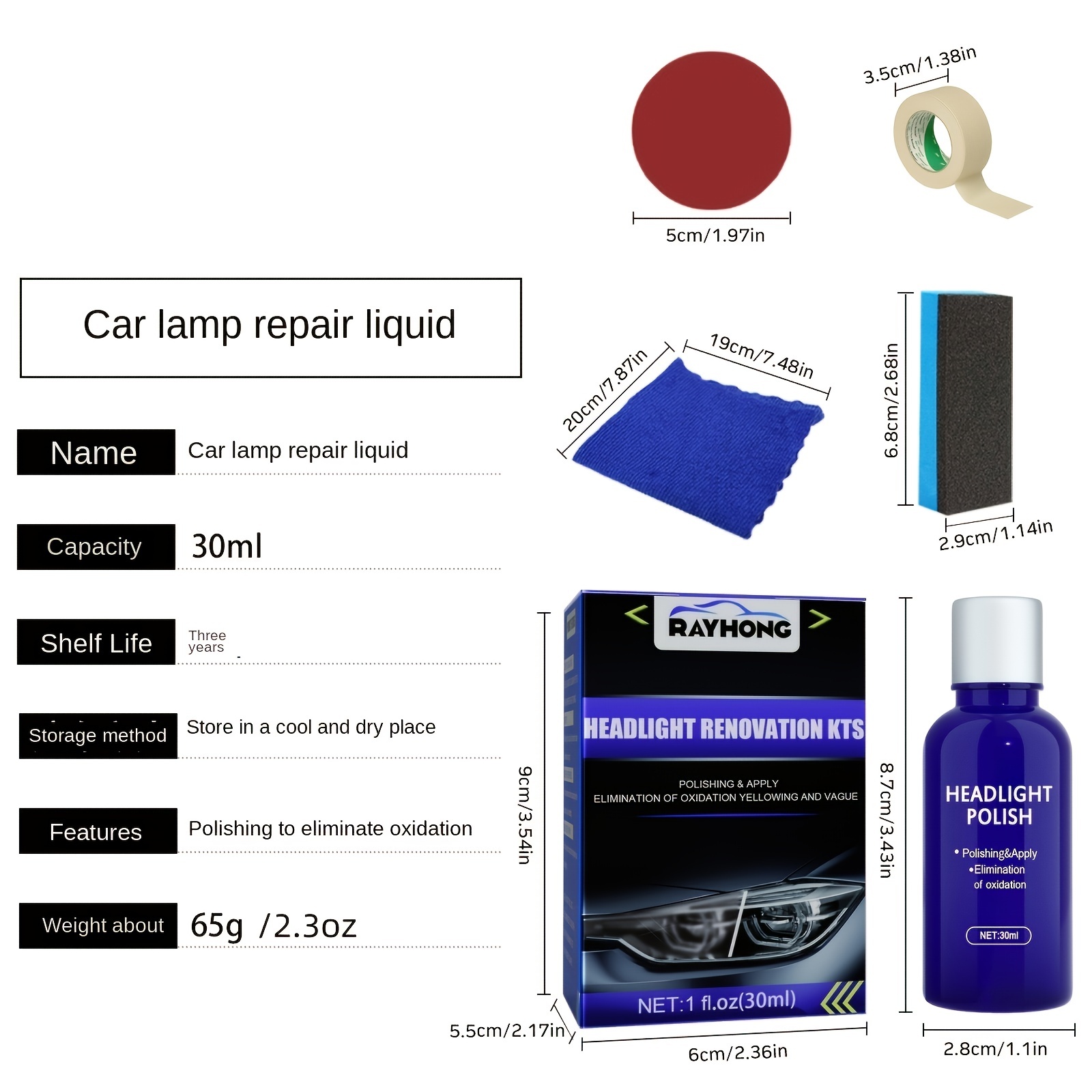 Car Headlight Repair Fluid Headlight Plating Crystal Strong - Temu