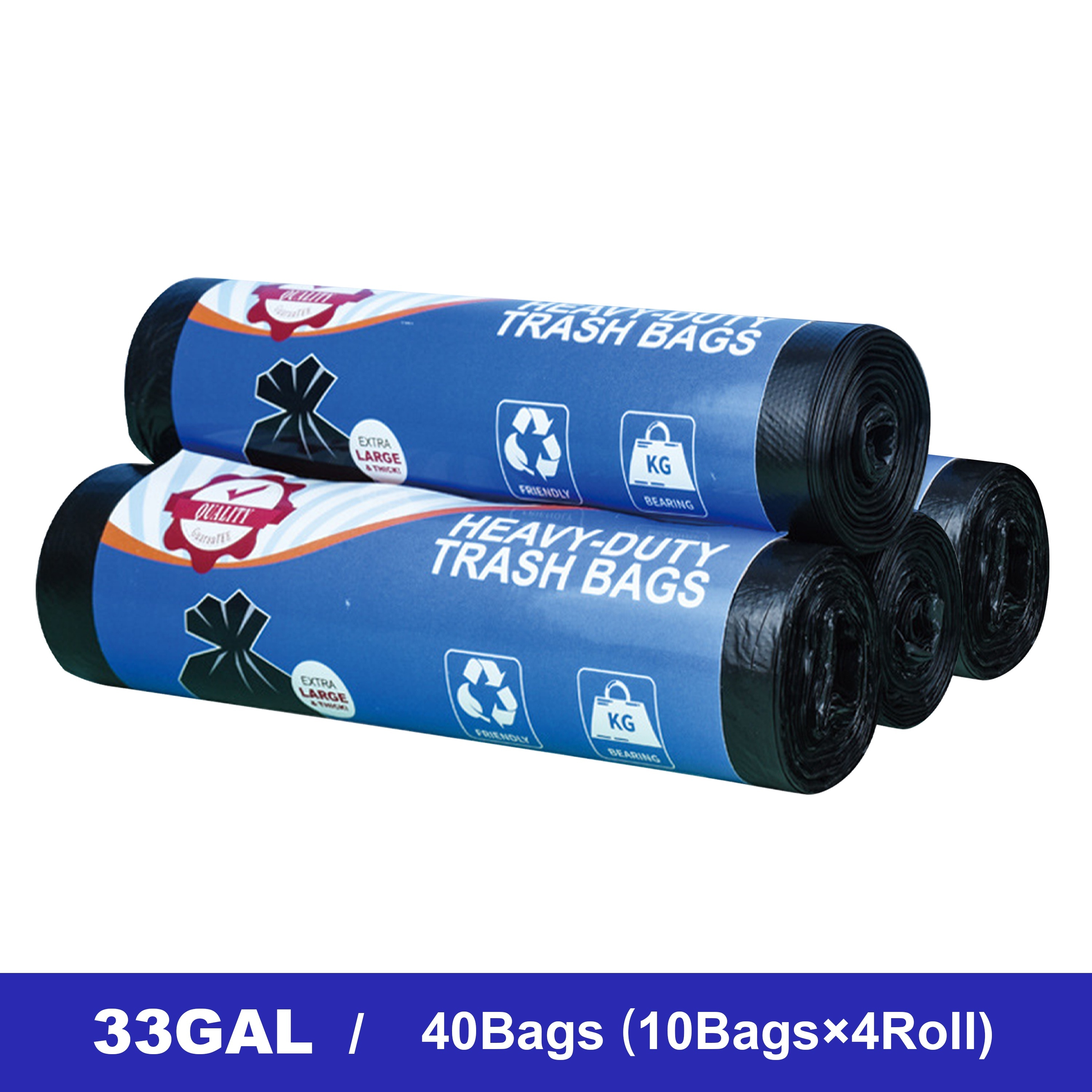33 Gallon Large Commercial Trash Bags, Heavy Duty Black Trash Bags, Plastic Commercial  Trash Liner, Industrial Trash Basket Bags For Patio Outdoor Lawn And Leaves  For Office Buildings/shops - Temu United Kingdom