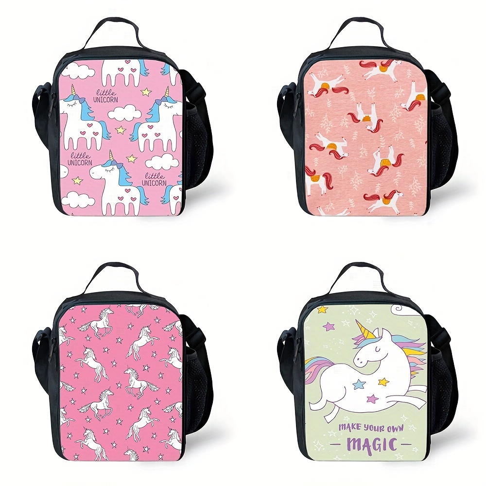 Kawaii Unicorn Lunch Bag For Girls Picnic Bag Portable Lunch - Temu