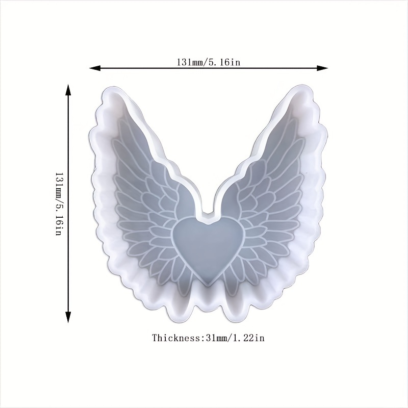 Wing Heart Resin Pendant Silicone Molds For Wall Hanging - Temu