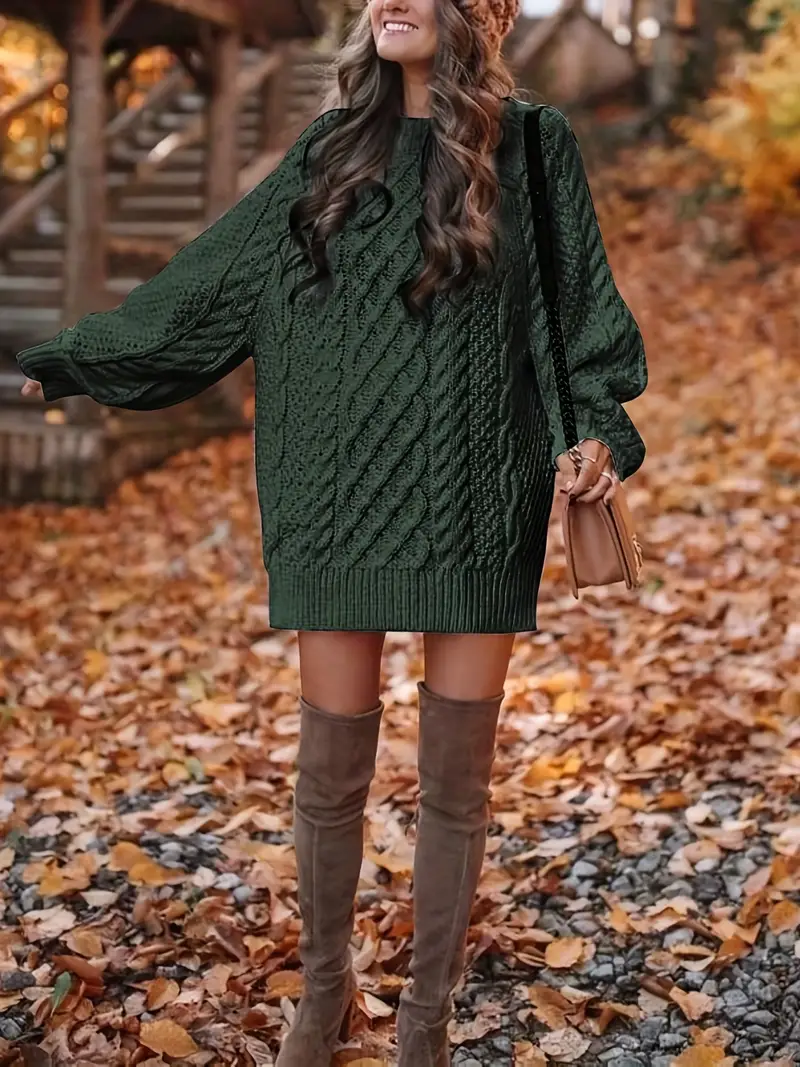 green knit dress