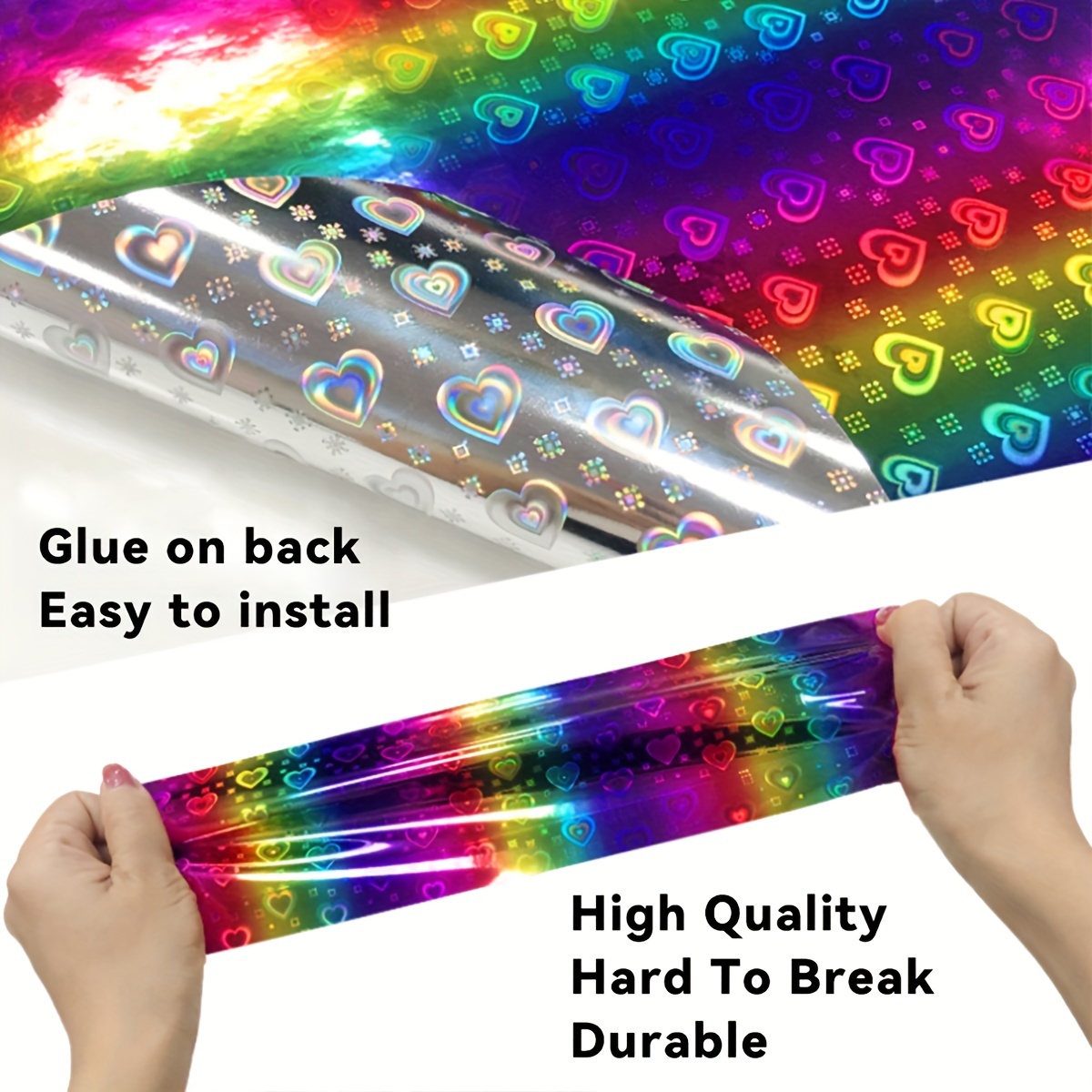 Laser Holographic Colorful Self Adhesive Vinyl For - Temu