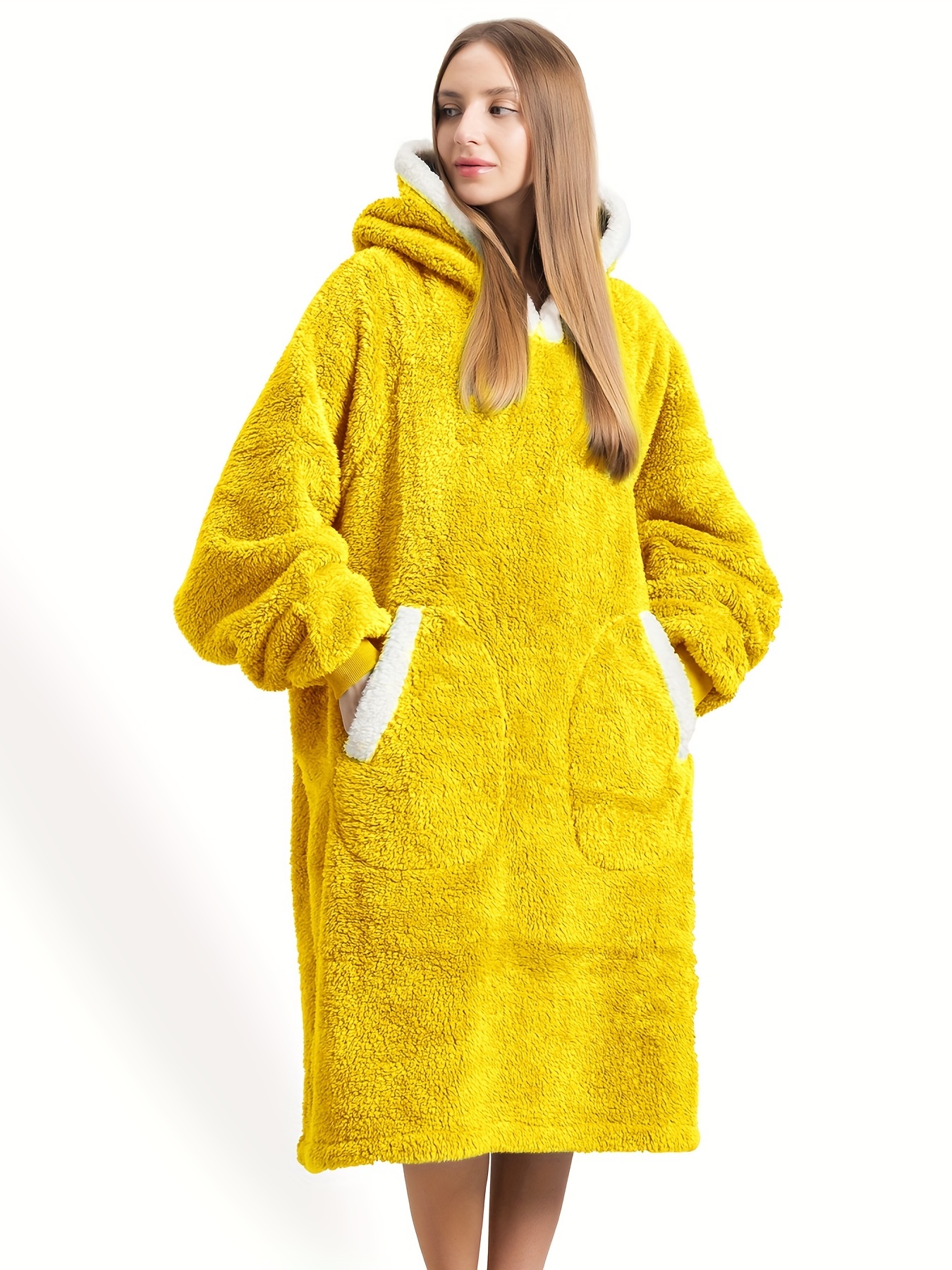 Women's Oversized Wearable Blanket with Pocket