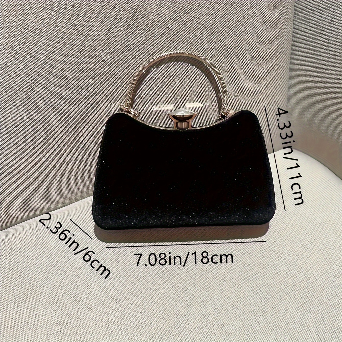 Velvet Evening Bag For Women Rhinestone Decor Clutch Purse - Temu