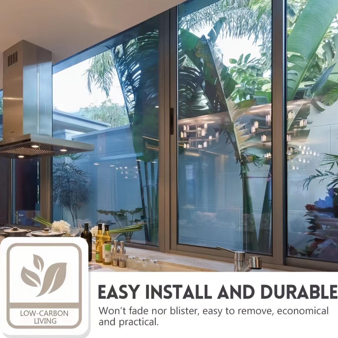 Film de fenêtre miroir à sens unique, protection solaire, contrôle de la  chaleur, anti UV, moulage auto-adhésif, teinte de fenêtre pour la maison, 2  m, 3/5 m