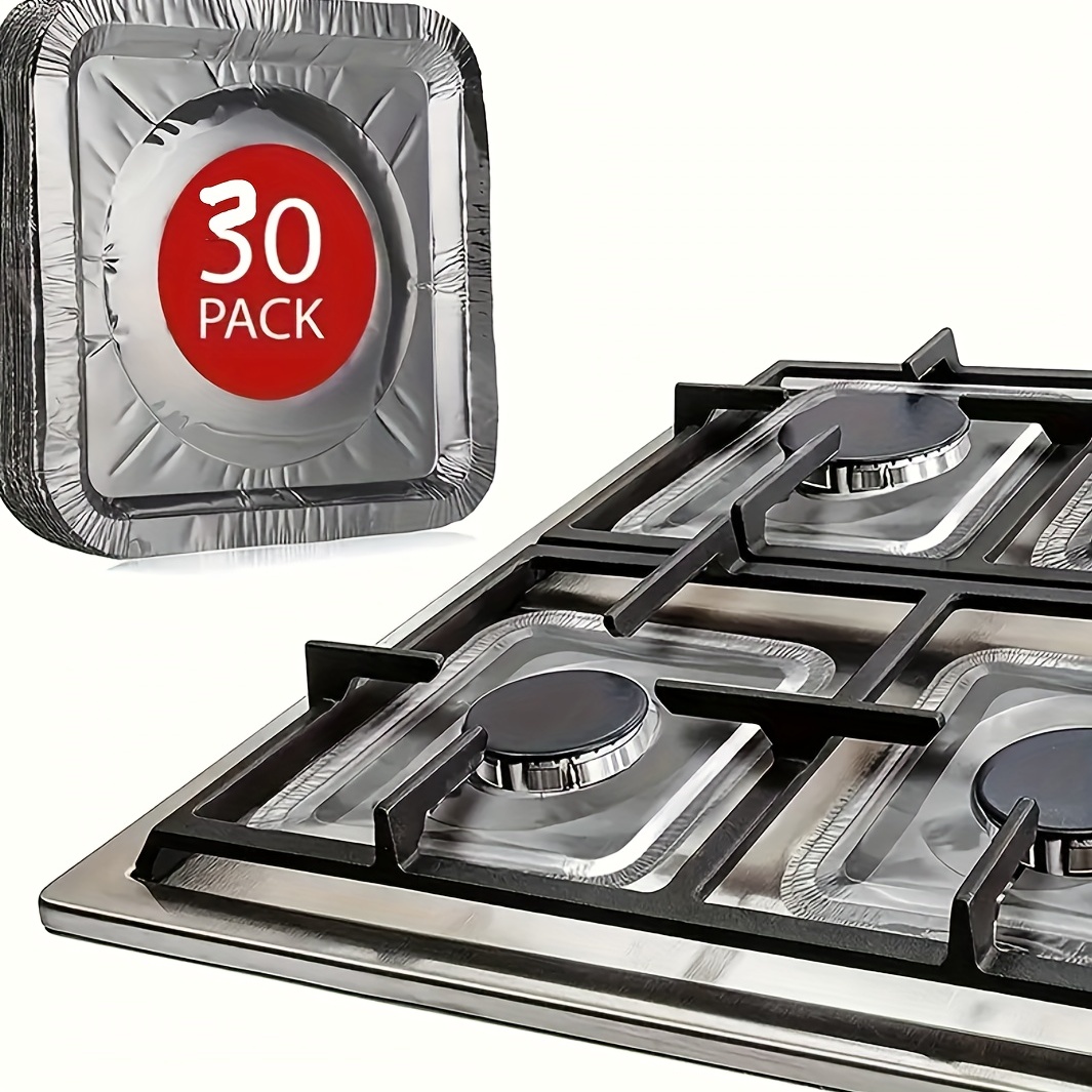 Gas Stove Disposable Burner Pad, Foil Burner Cover, Range Protection, 8.5,  Square, Pack of 400 