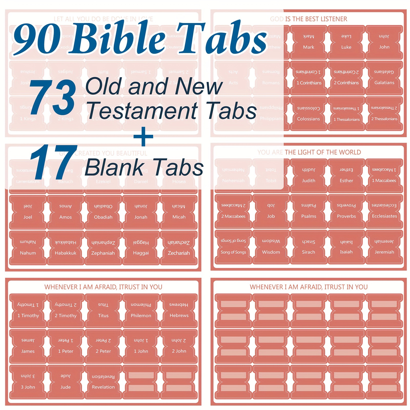 Bible Tabs For Women 66 Bible Tabs And 9 Blank Bible Tabs - Temu