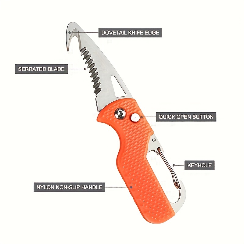 Portable Multifunctional Express Parcel Knife, Keychain, Serrated Hook,  Carry-on Unpacking, Emergency Survival Tool Box Opener