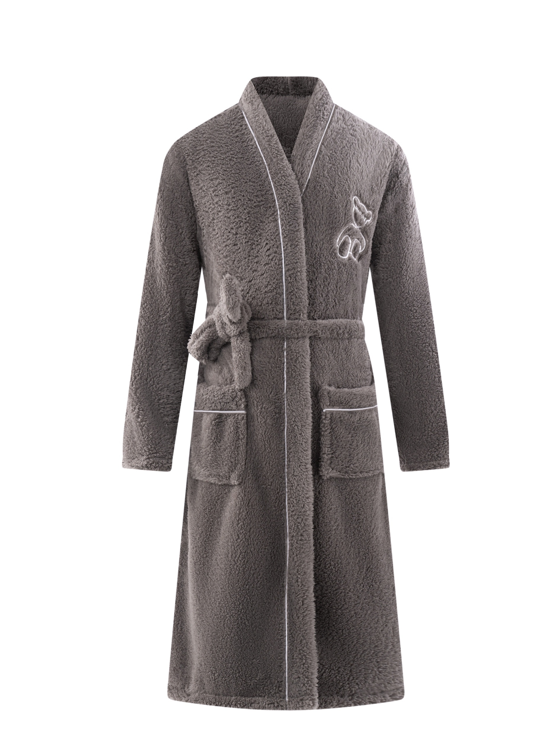 Men's Best Seller Ice Silk Satin Letter Graphic Sleep Robe - Temu