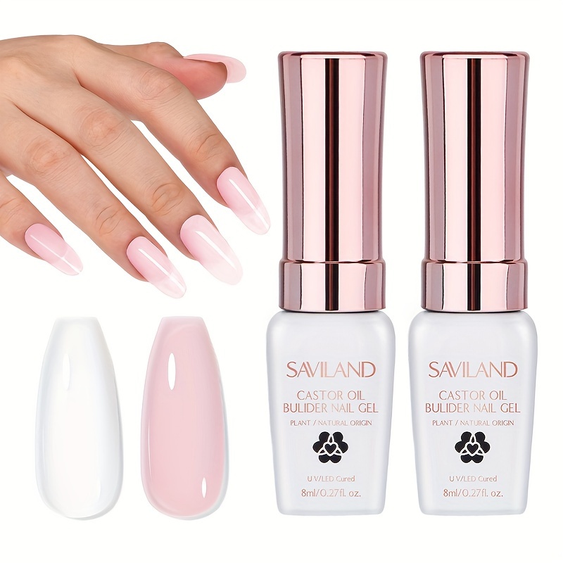  Saviland Acrylic Nail Set Basic: Clear Pink Nude