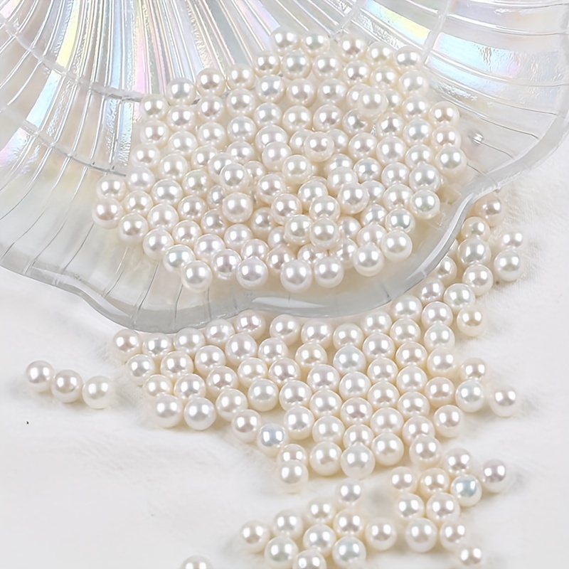 Lote de 1500 unids/caja de perlas redondas de colores mezclados, abalorios  de perlas para manualidades