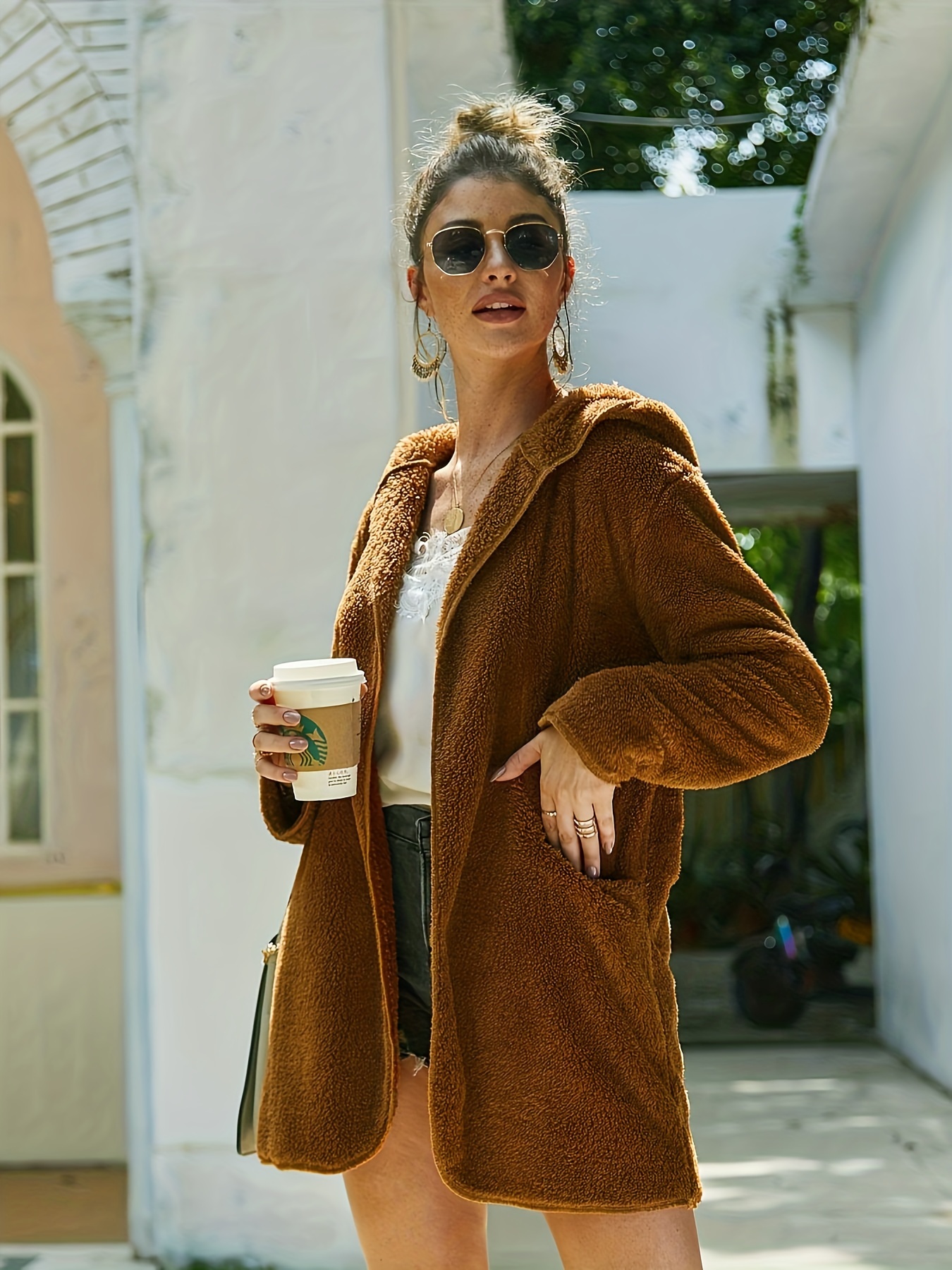 fuzzy coat plus size