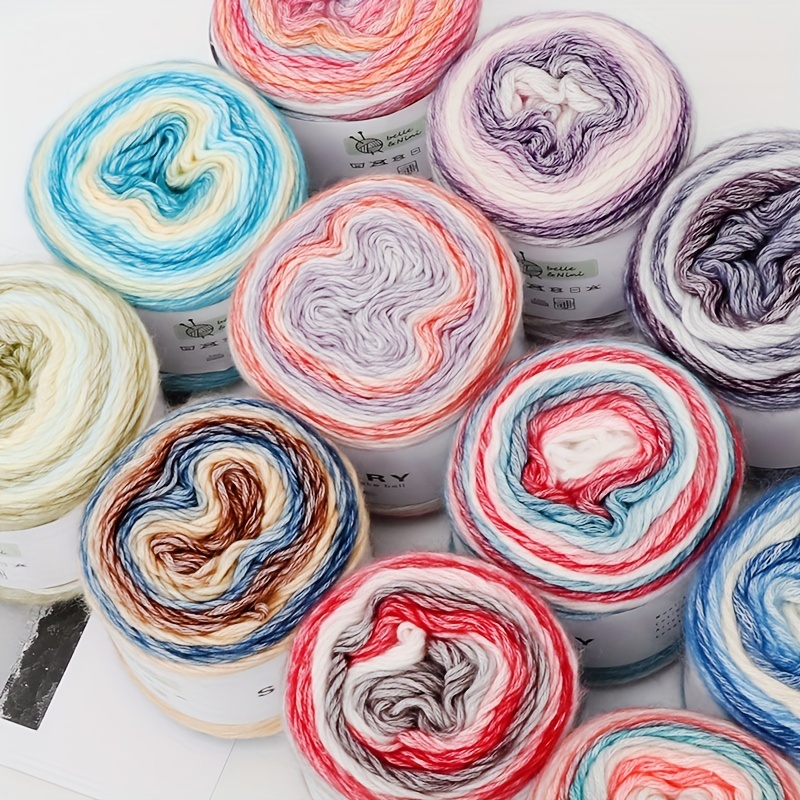 60% Wool Rainbow Yarn For Crocheting 40% Man Made Fiber - Temu United Arab  Emirates