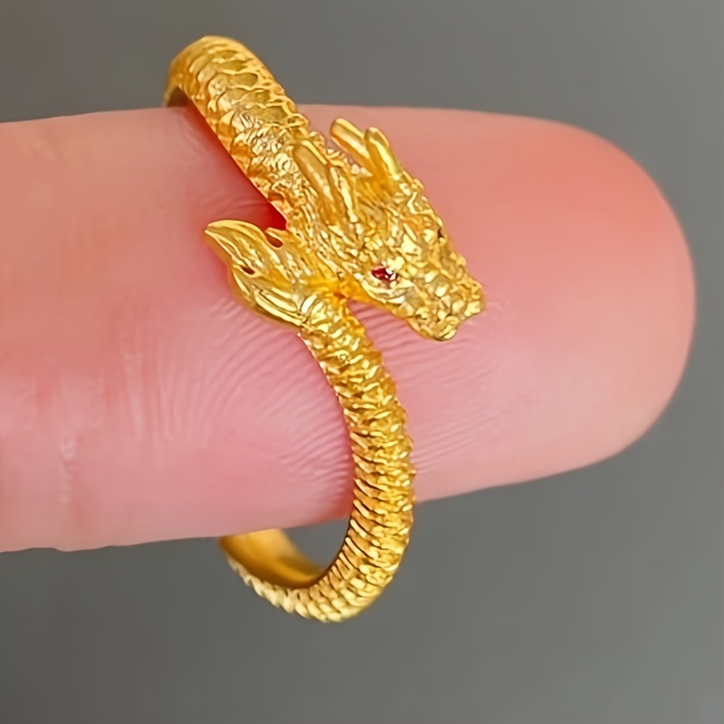 Joyeux Festival Printemps Bague En Or Design Dragon D taill