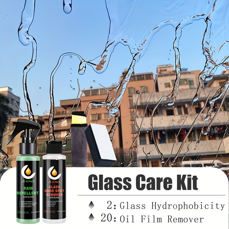 Car Glass Oil Remover Glass Hydrophobic Coating Kit - Temu