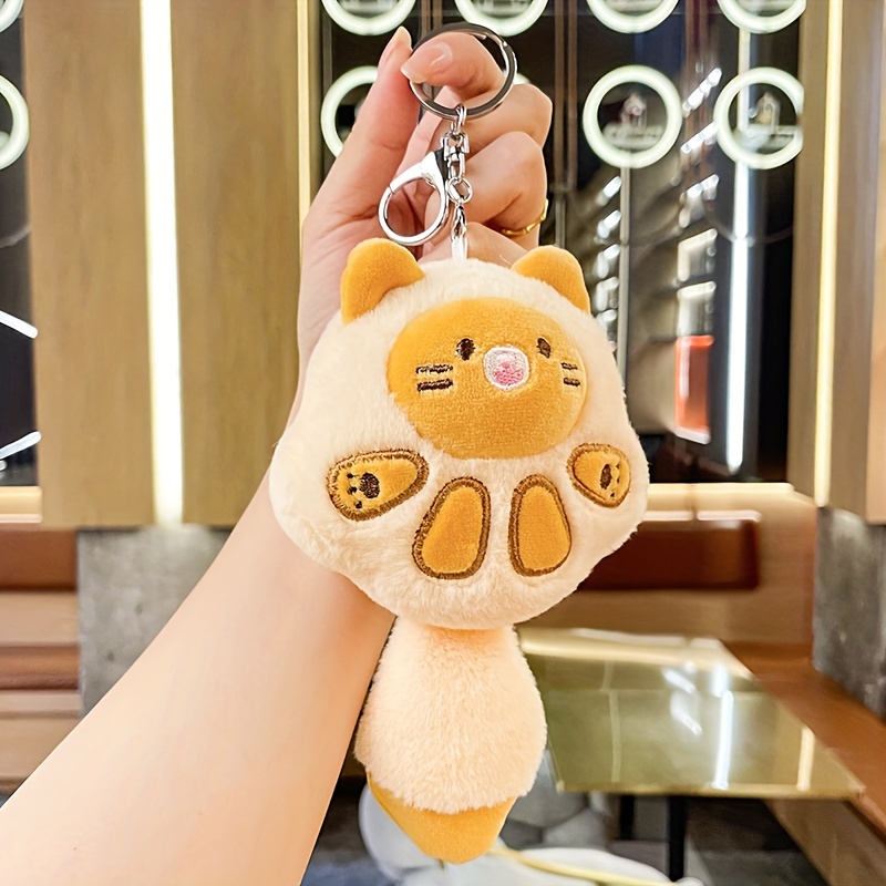 Cartoon Creative Bear Doll Keychain Cute Personality Doll Couple Schoolbag  Plush Keychain Car Woman Backpack Jewelry Accessories