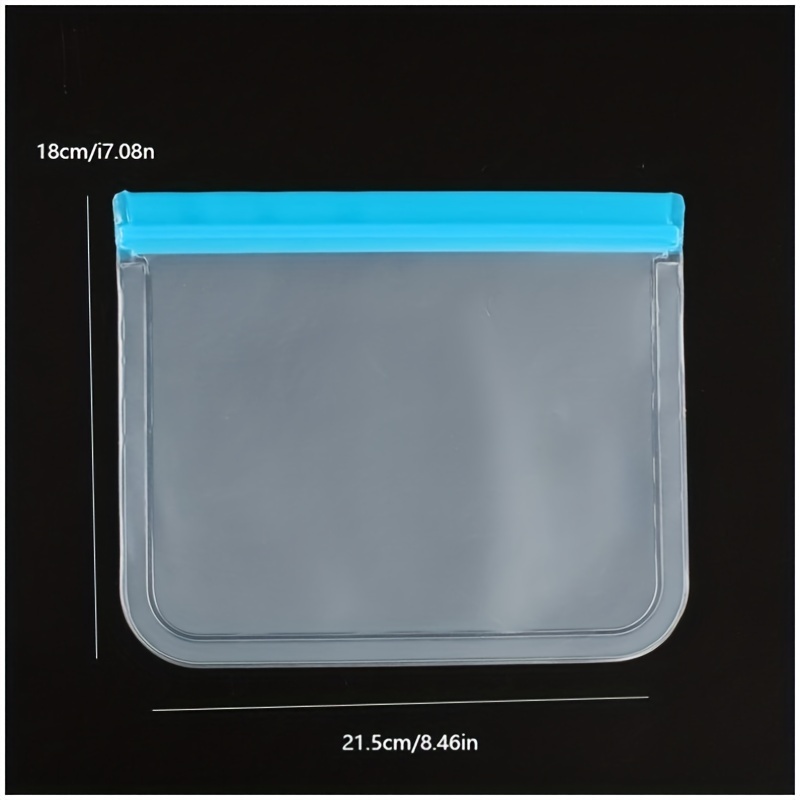 1pc Peva Food Bag Translucent Self-sealing Storage Bag