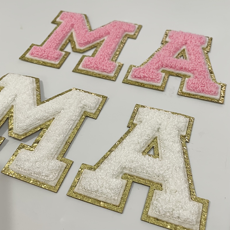 Pink Monogram Patch - Custom Patch - Letters Patch - Iron on patch