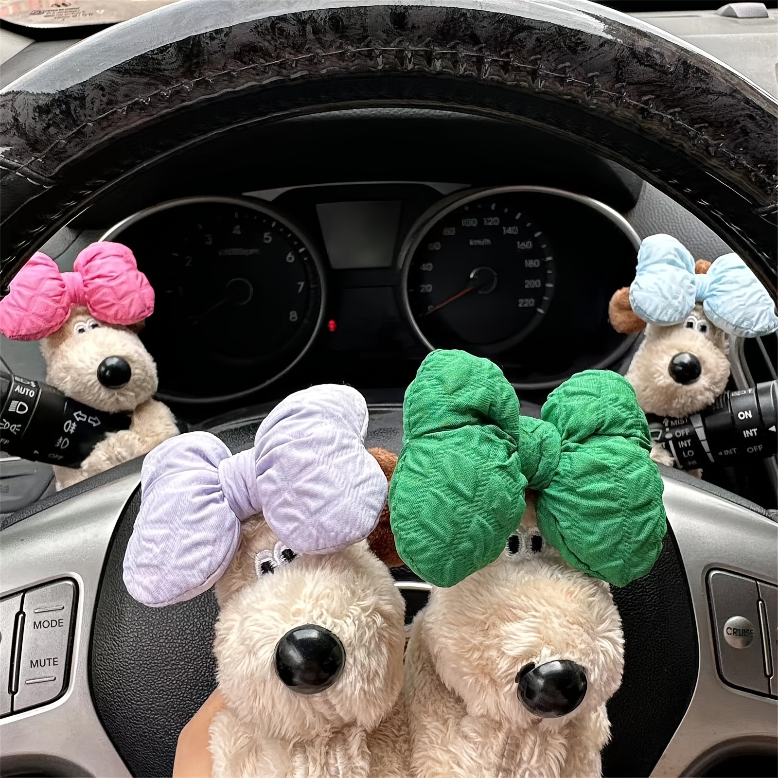 Car Decoration Dog,2023 Car Plush Doll Decorations For Wiper Shift Handle 
