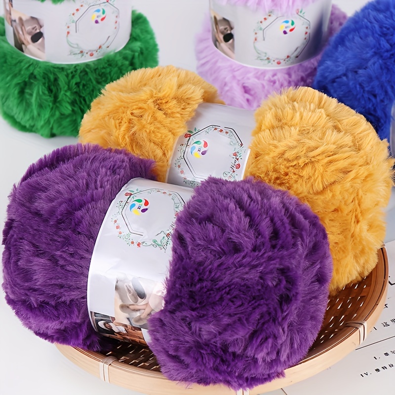 1pc Faux Mink Fur Yarn Soft Yarn For Diy Knitting And Crocheting Hat Scarf  Purse 100g Pc - Arts, Crafts & Sewing - Temu