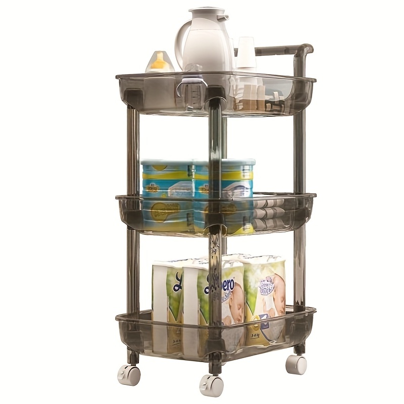 3/4-layer Condiment Cart Storage Rack, Portable Durable Snack