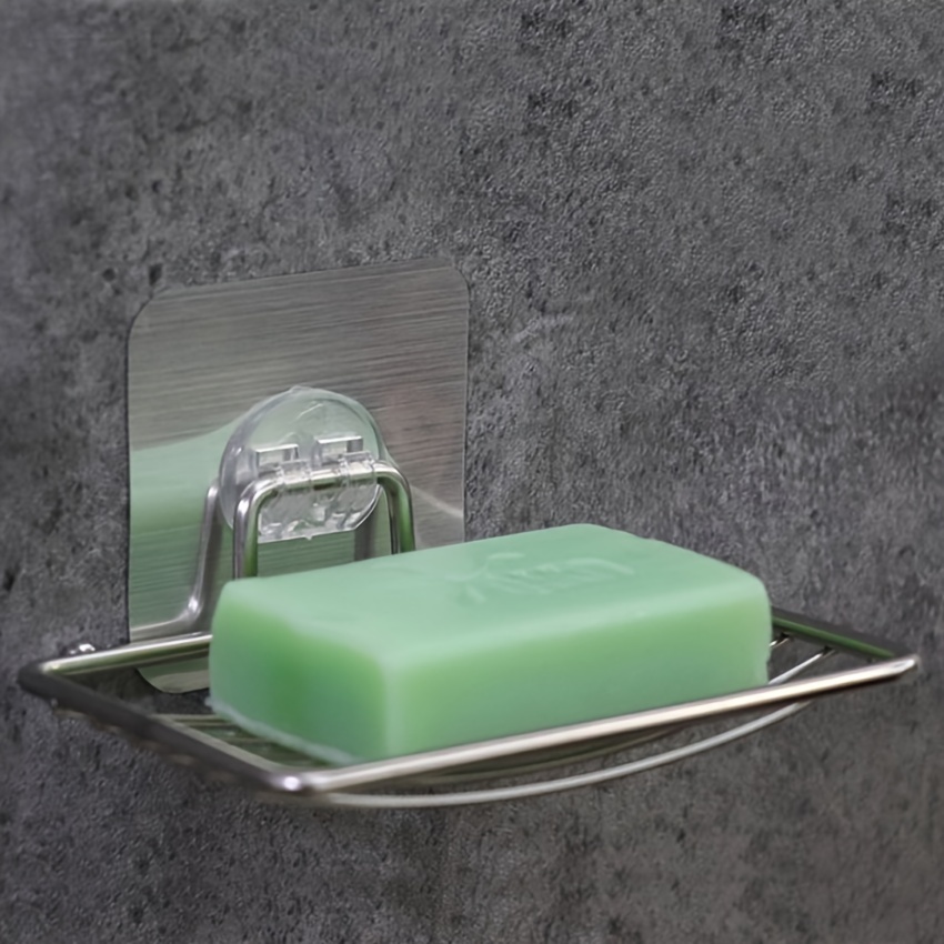 Plastic Wall -Mount Soap Holder,Bathroom Soap Dishes Self-Adhesive