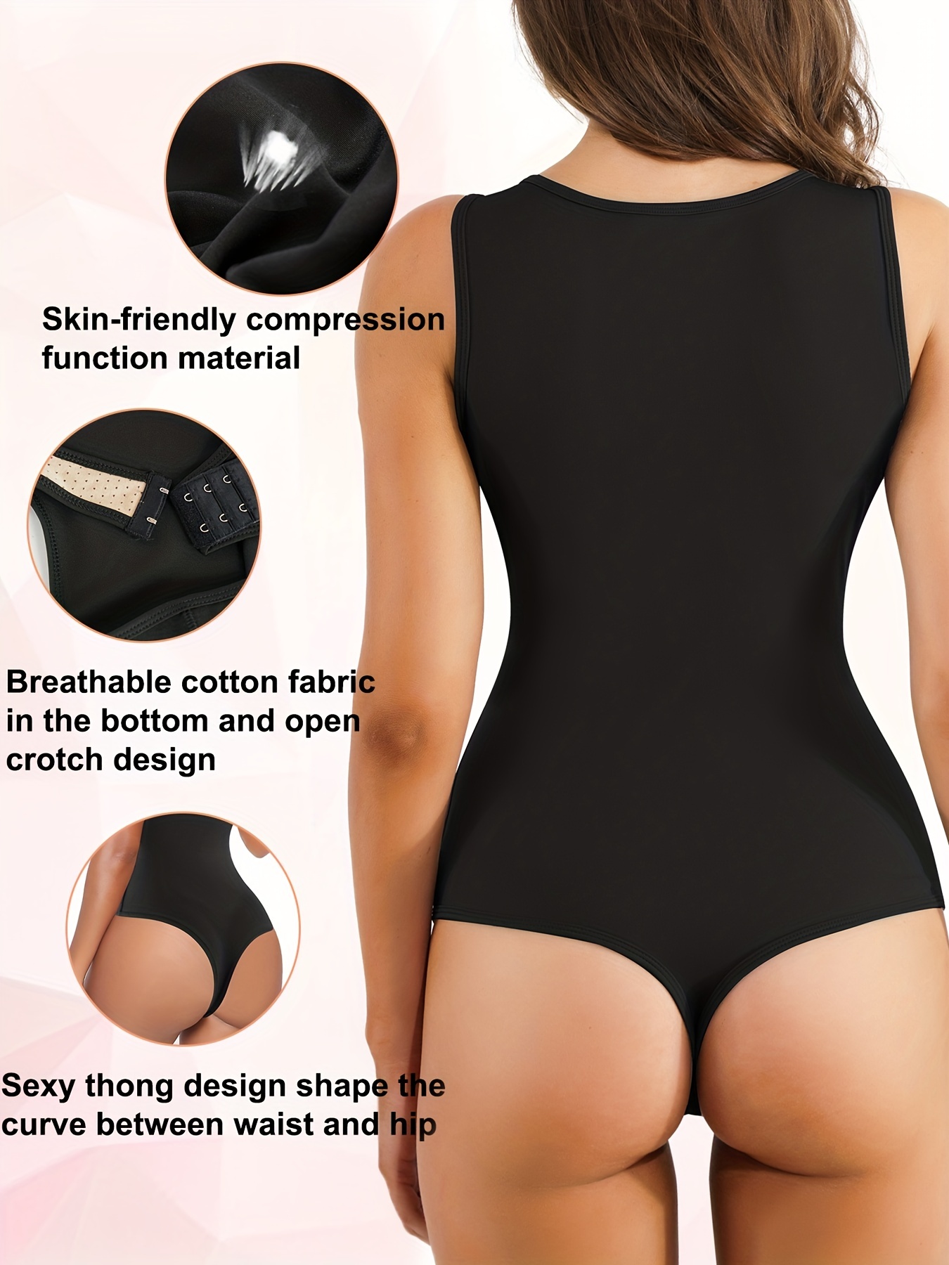 Body sin mangas con botones para mujer, ropa moldeadora, Fajas