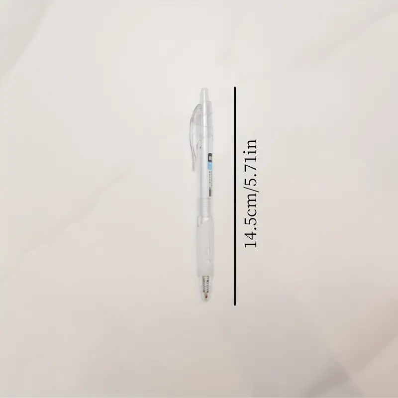 Minimalist White Press Gel Pen Bullet Black Ink Smooth - Temu