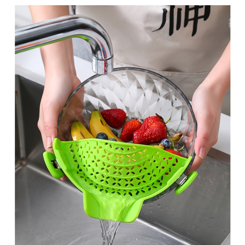 1pc Cooking Pot Strainer, This Adjustable Silicone Pot Strainer & Spaghetti  Strainer Makes Cooking Easy, Perfect Kitchen Tool