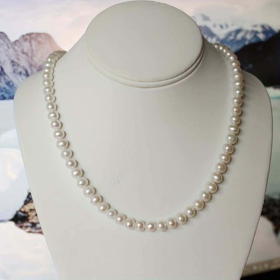 Collar auténtico de perlas de agua dulce PN0036