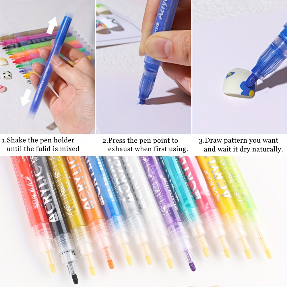 24/36 Colors Nail Art Graffiti Pens Waterproof Drawing Set - Temu