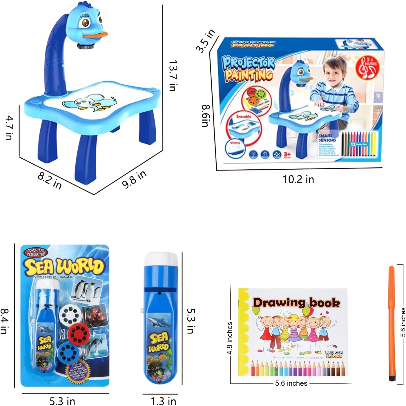 Shop Quality Products and Exclusive Deals in Egypt at City Mart Drawing  Projector for Kids，Trace and Painting Board Toy with Light & Music，Kid  Smart Sketcher Early Learning Writing Board，Toddler Child Pink Led