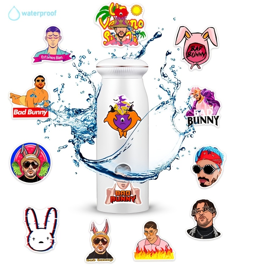 Bad Bunny Stickers 100pcs for Water Bottles