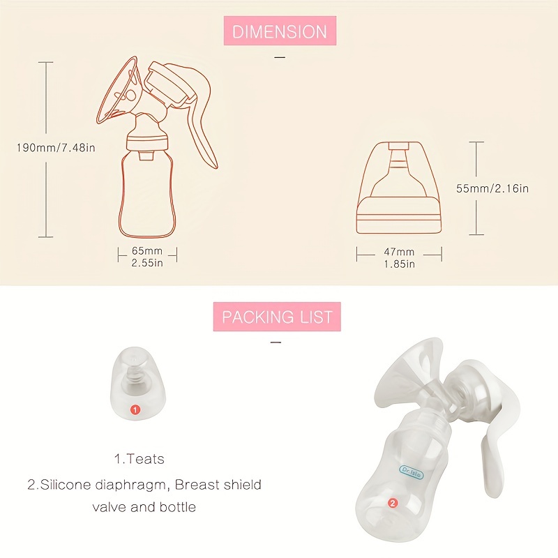 Dr.isla Manual Silicone Breast Pump, Milk Collector, Bpa Free, Breastmilk  Collector, Automatic Breast Milk Pump - Temu