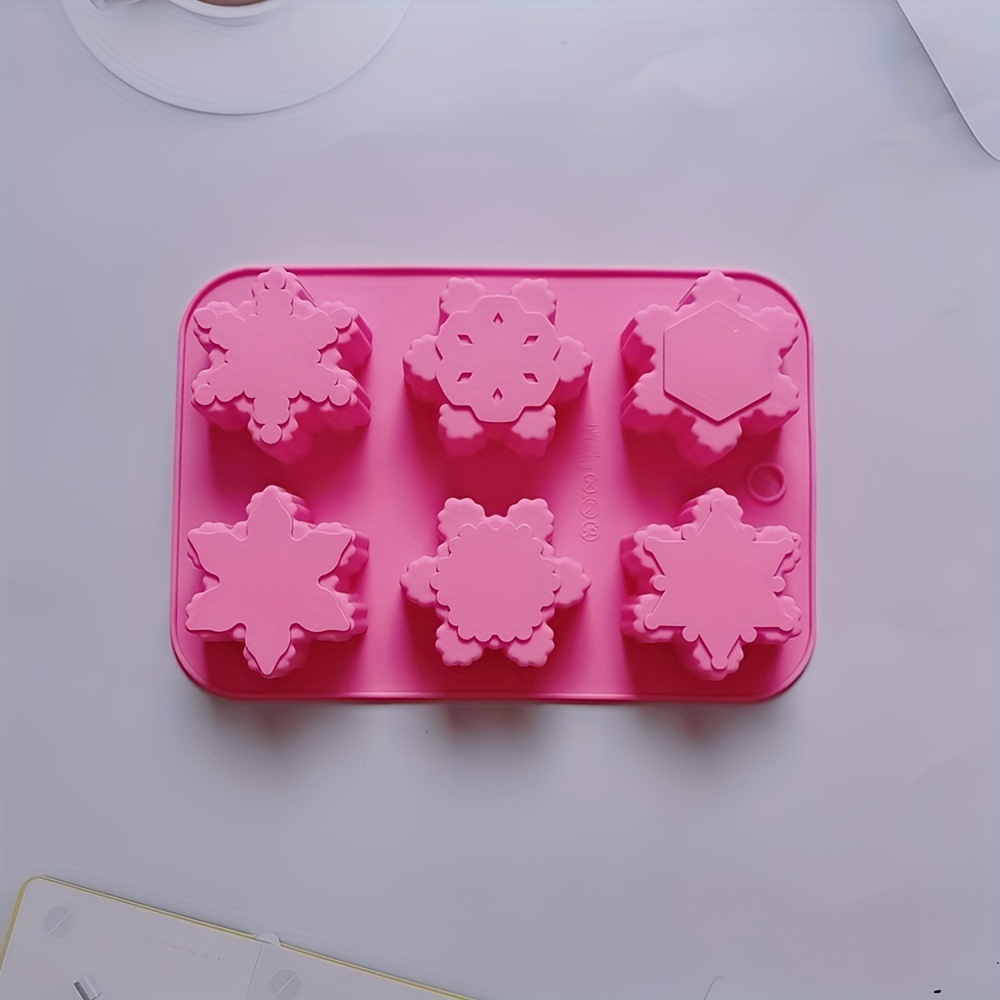 3d Handmade 6 cavity Silicone Different Snowflake Shape - Temu