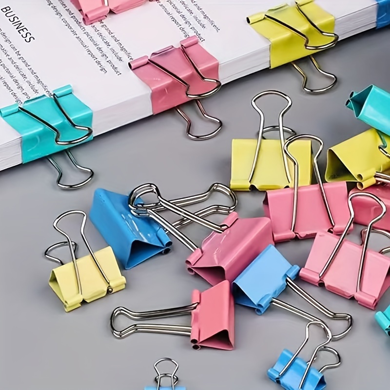 15pcs Binder Clips, Small Paper Clips, Metal Clips, Office Paper Clips,  Mini Binder Clips, Office Supplies