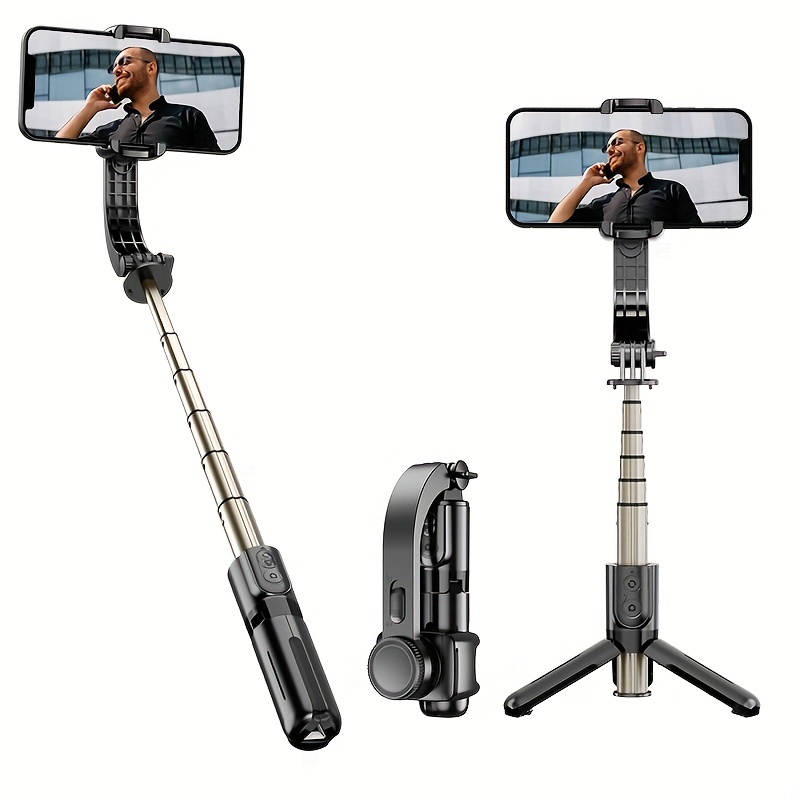 Stabilisateur Smartphone, 1 Axe Gimbal Stabilisateur de Téléphone Portable,  Selfie Stabilisateur avec Télécommande Bluetooth pour Vlogging, 