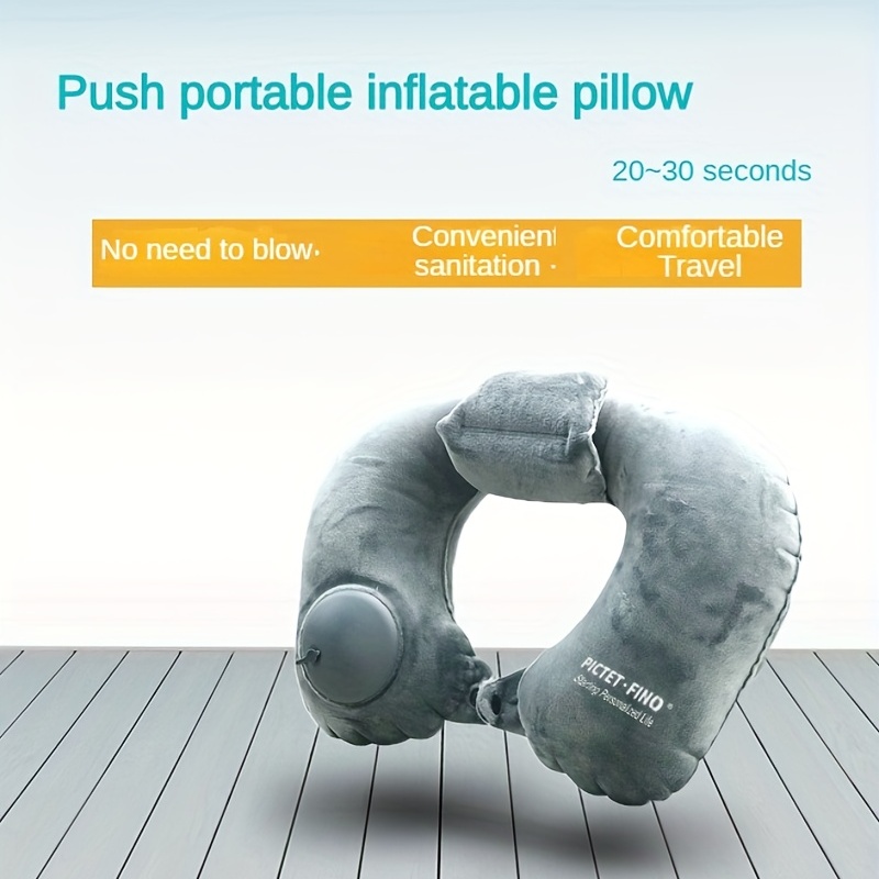 2pcs Inflatable Travel Pillows, Home Office Sleeping Head Neck Lumbar  Support Pillows, Ultralight Portable Compact And Soft Pillow, For Airplane  Backp