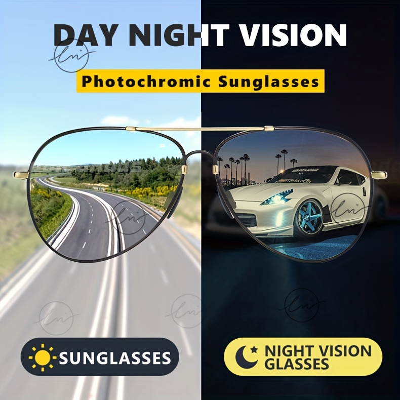 Anti-UV Sunglasses Car Night Sunglasses Day Night Driving Glasses