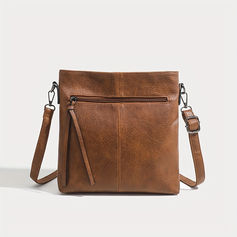 Bolso Pecho Cuero Genuino Hombre Nuevo Bolso Hombro Moda - Temu