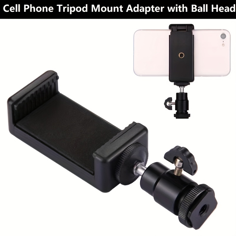Adaptador de trípode para teléfono soporte de monópode para teléfono con  orificios para tornillos de zapata fría superior aleación de aluminio para  disparar