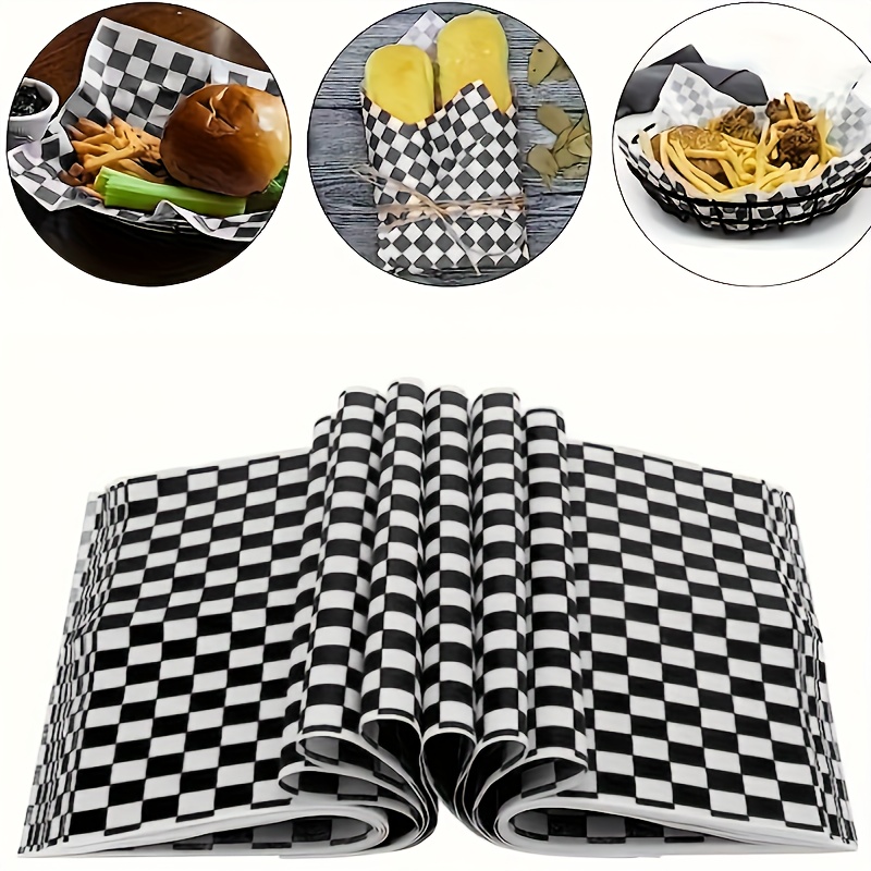 100Pcs Wax Paper Sheets for Food, Parchment Paper, Sandwich Wrapping Paper,  Basket Liners Food Picnic Paper Sheets Greaseproof Deli Wrapping Sheets