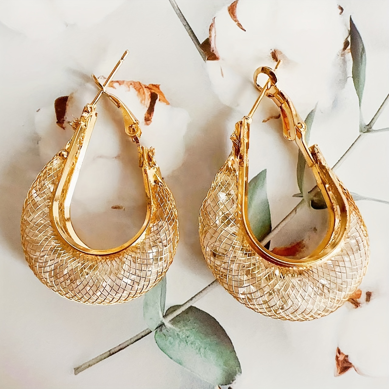  Photojewelrymaking Aretes de aro de oro para mujer