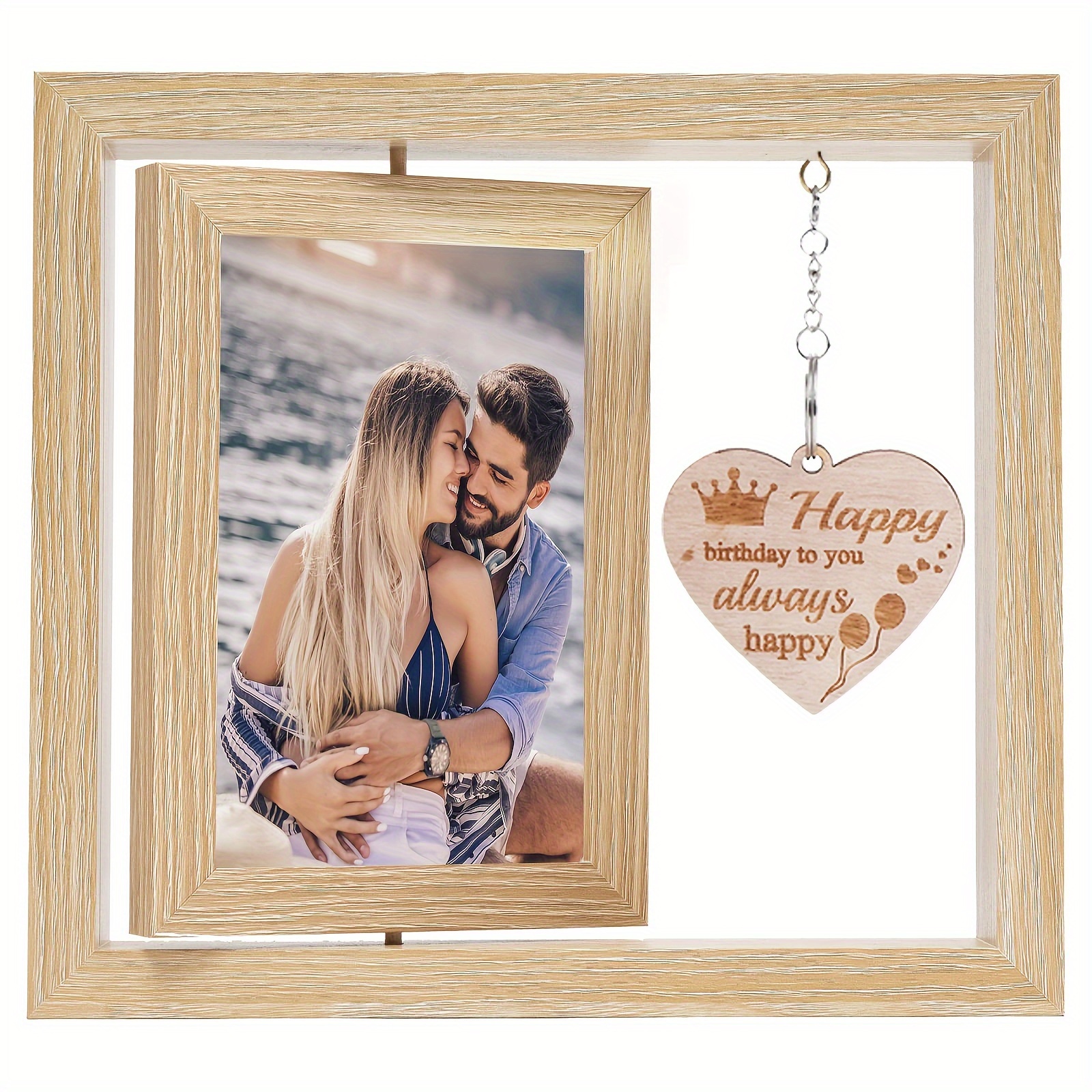 4x6 Double Picture Frame Dual Grey Hinged Photo Frame, Wooden Modern  Folding Vertical 2 Openings Unique Gifts For Birthday Wedding Gifts For  Family Friends - Temu Australia