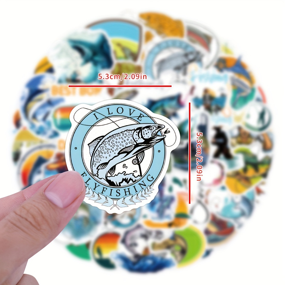 Fishing Stickers Vinyl Waterproof Stickers Decorative - Temu